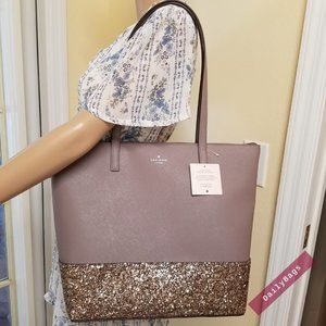 KATE SPADE PENNY GLITTER GRETA COURT TOTE CITYSCAP